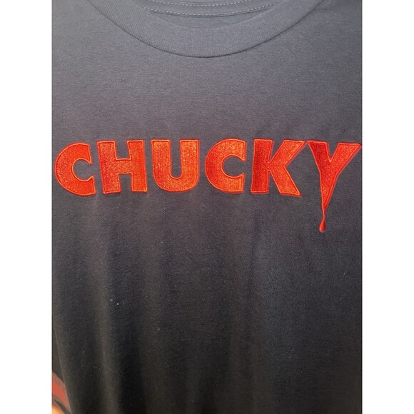 Chucky Child’s Play T-Shirt Mens 2XL Embroidered Graphic Tee Universal Studios - Picture 2 of 10